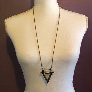 Abstract Silver Pendant Necklace